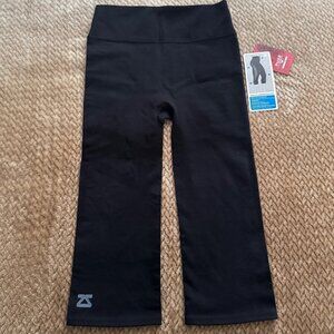 Zenash Firm and Fit Capri Leggings Athletic Black NEW Medium Compression Large